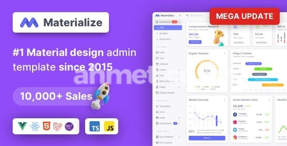 materialize 13 10 0 next js vuejs nuxt html laravel django asp net material design admin template 691520a4d56e7