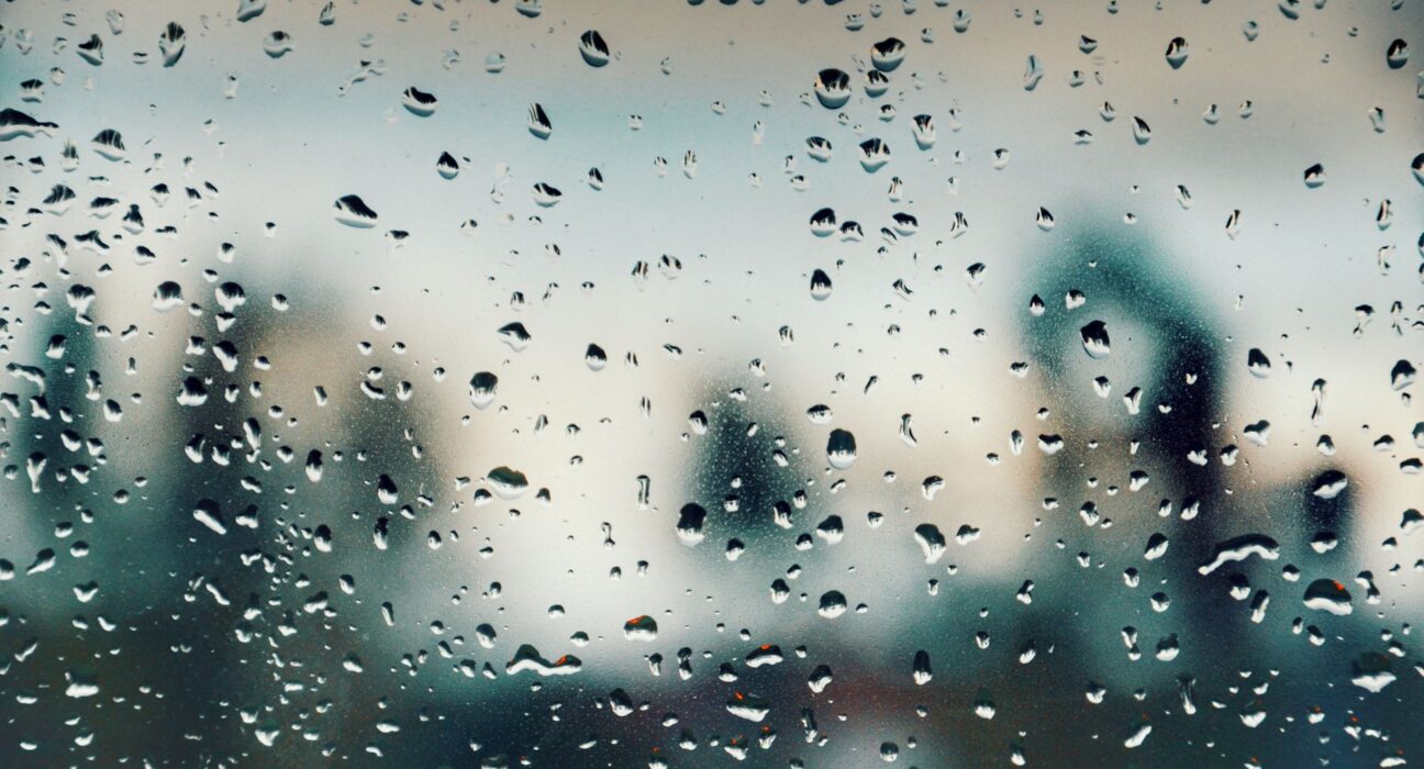 light rain drizzle window