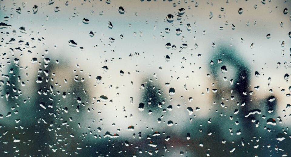 light rain drizzle window