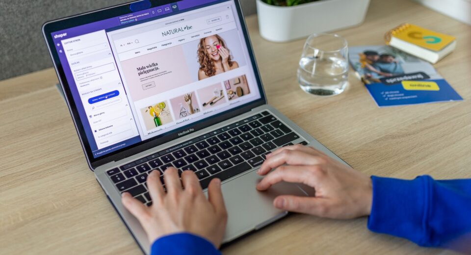 small business website redesign laptop