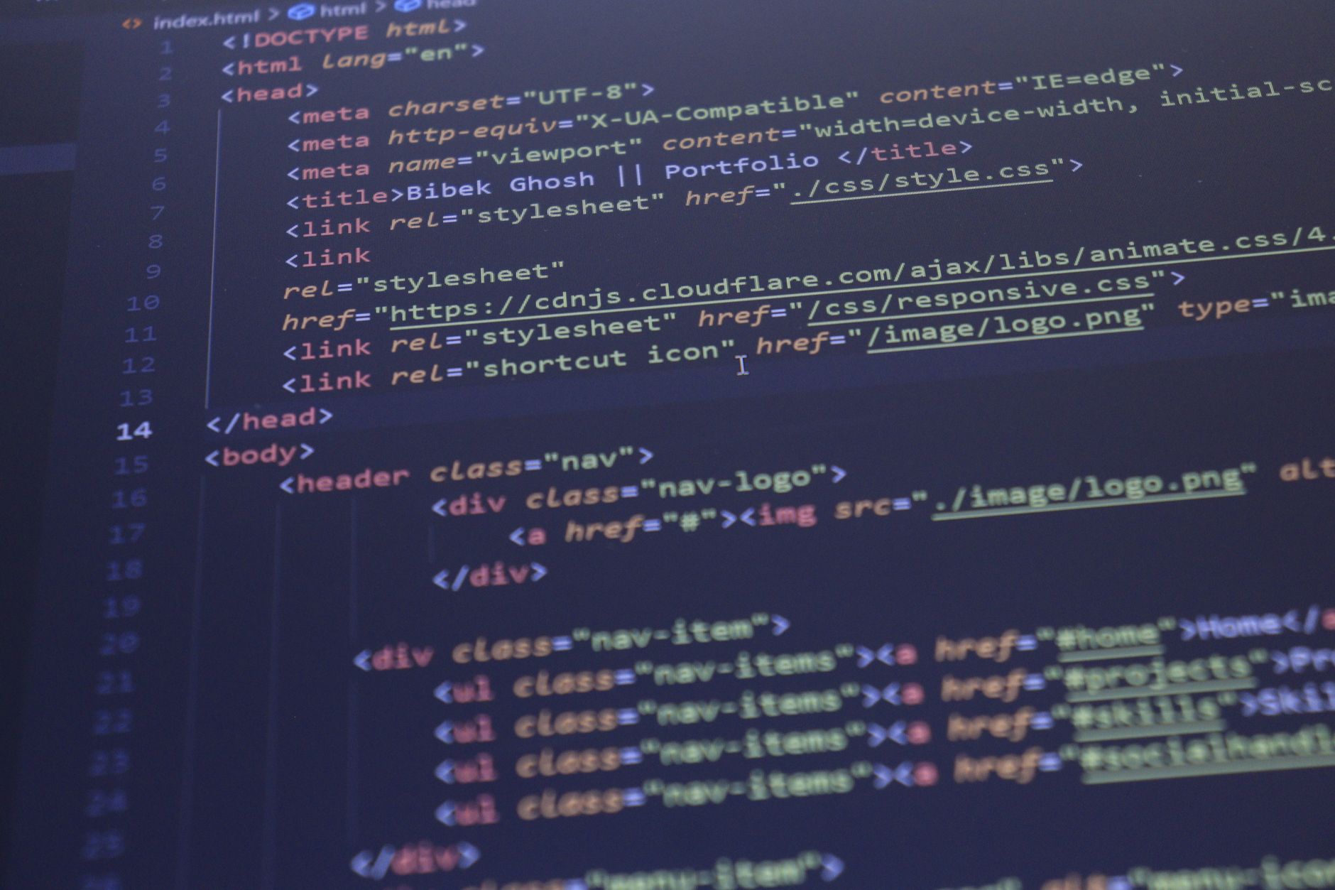 website development laptop code